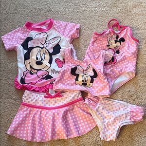 Disney Pink Minnie Mouse Kids Swim Set
